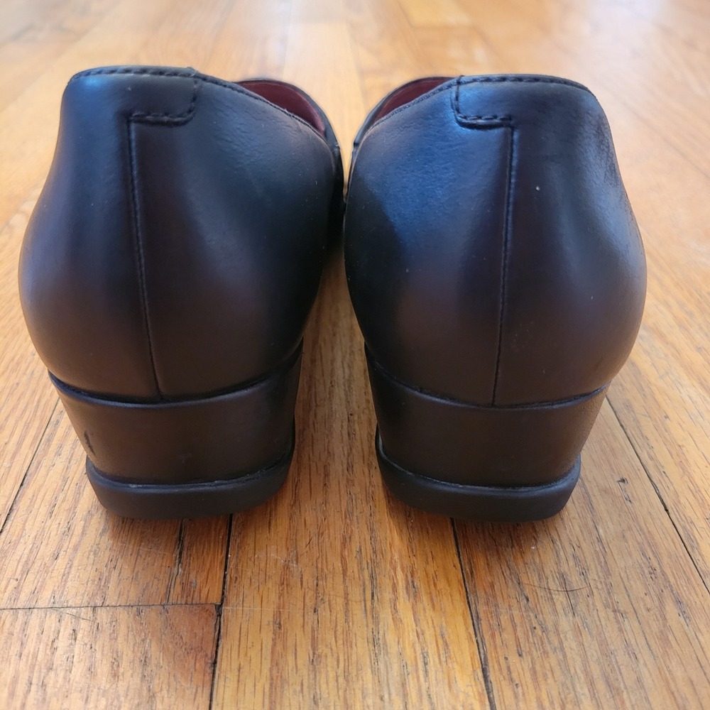 Dansko 39 Wedge Slip On Black Leather Professional SHANDA Waterproof 8.5 9 - Picture 3 of 7